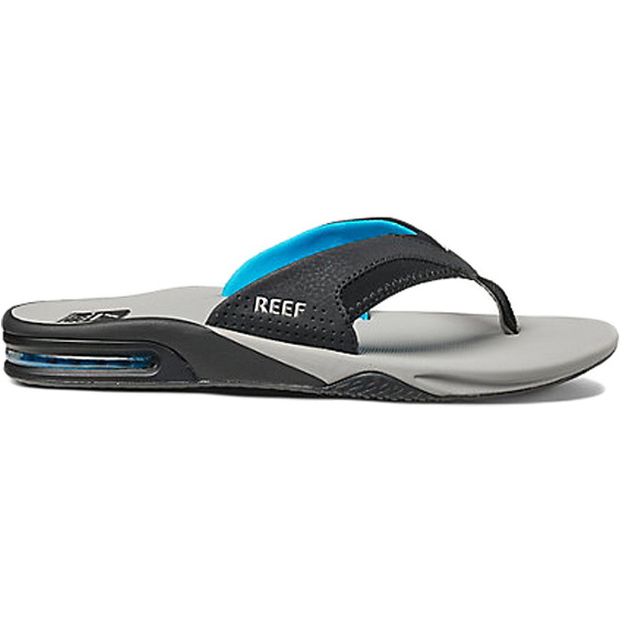 2018 Reef Fanning Bottle Opener Flip Flops LIGHT GREY / BLUE R02026